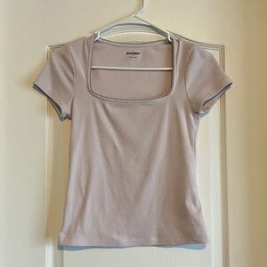 Old Navy Women's Pink Lace Trim Square Neck Top (XS/S)